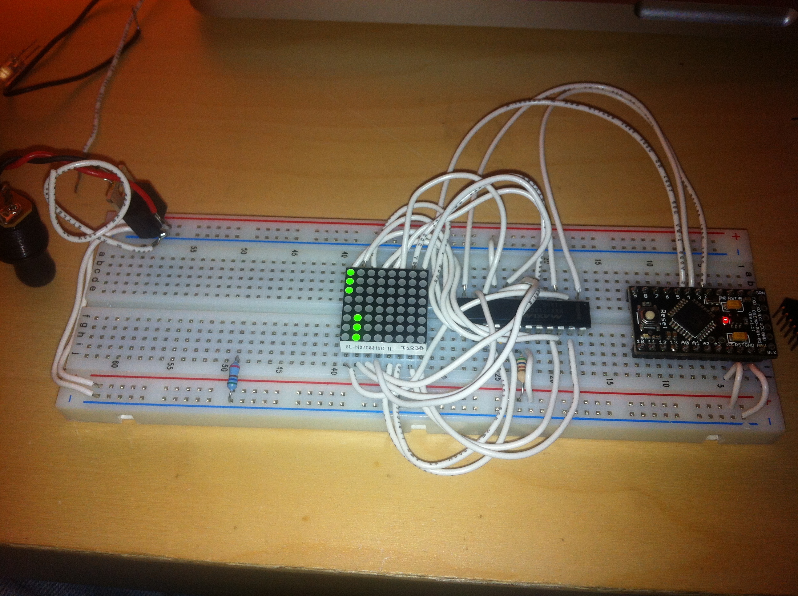 LED Matrix Necklace: First prototype build