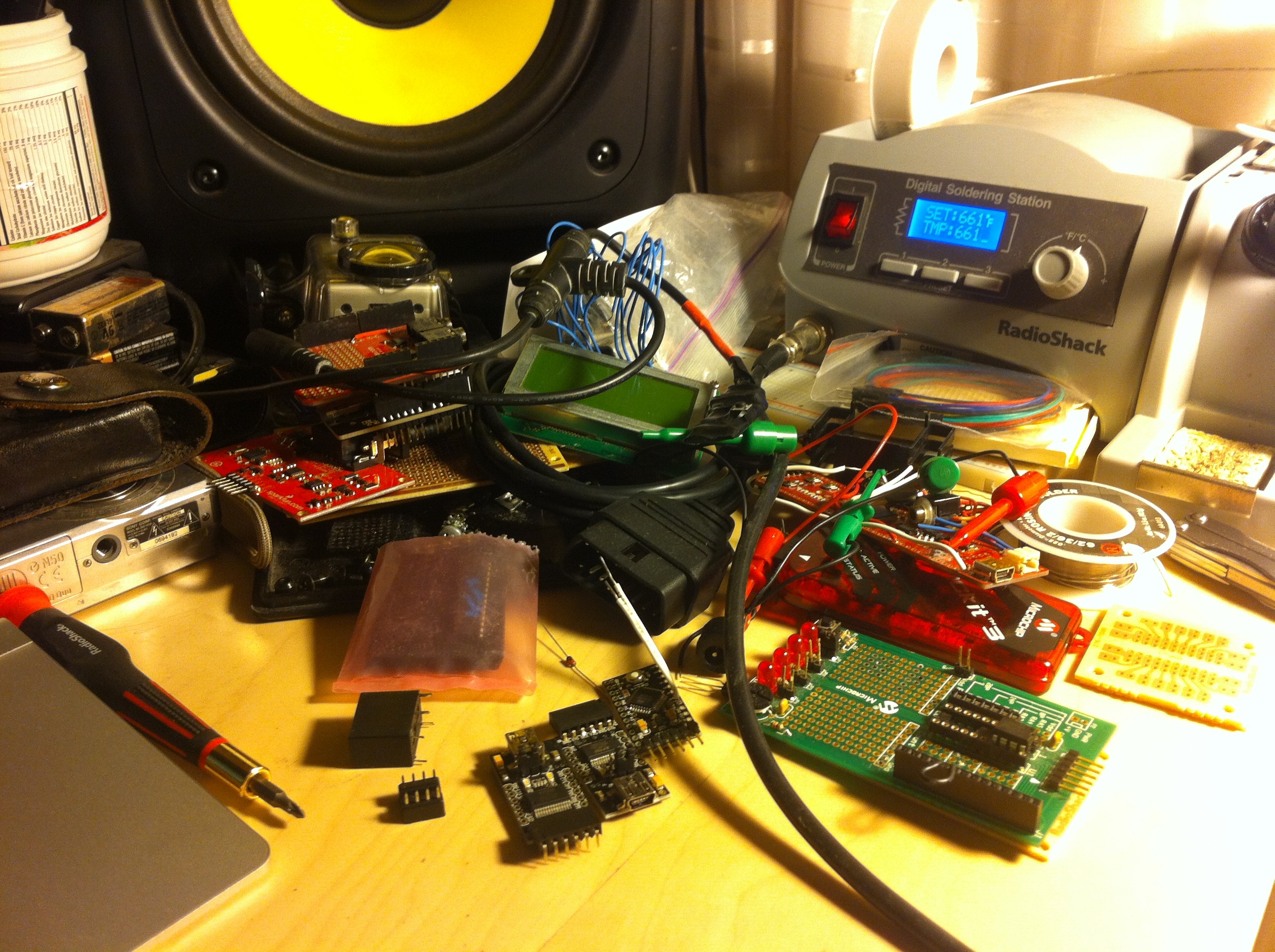 The left end of the workspace...