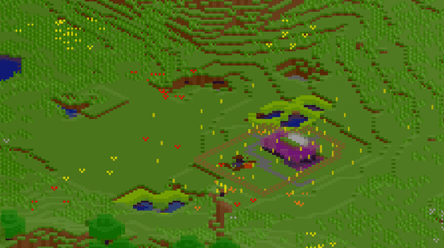 The same general area with no block finding turned on.